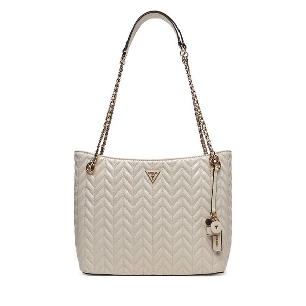 Torebka Guess. Białe shopperki damskie Guess, z aplikacjami, bez dodatków. Za 426.99 zł.