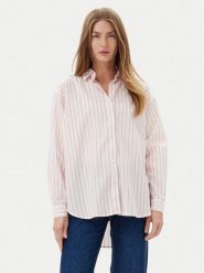 Pepe Jeans Koszula Artemisa PL304975 Różowy Loose Fit. Czerwone koszule damskie Pepe Jeans, l, bez wzorów, z bawełny, bez kołnierzyka, bez ramiączek. Za 239.99 zł.