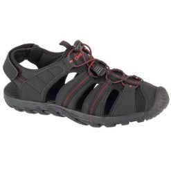 Sandały Campus Carlit Sandal CM0109122260 czarne. Czarne sandały męskie bez wzorów, z materiału, bez zapięcia. Za 298.63 zł.