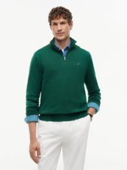Tommy Hilfiger Sweter z zawartością kaszmiru Mężczyźni Bawełna zielony, L. Zielone swetry męskie Tommy Hilfiger, l, bez wzorów, z bawełny, bez kołnierzyka, bez ramiączek. Za 569.95 zł.