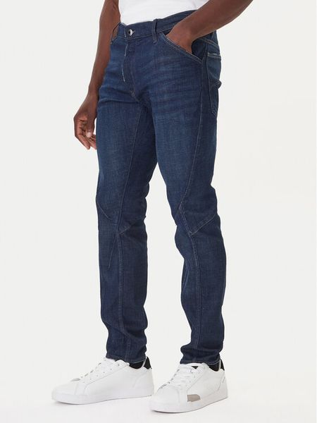 G-Star Raw Jeansy Kitoh 3D D27395-D441 Granatowy Slim Fit. Niebieskie eleganckie spodnie męskie G-Star Raw, bez wzorów, z bawełny, retro. Za 549.99 zł.