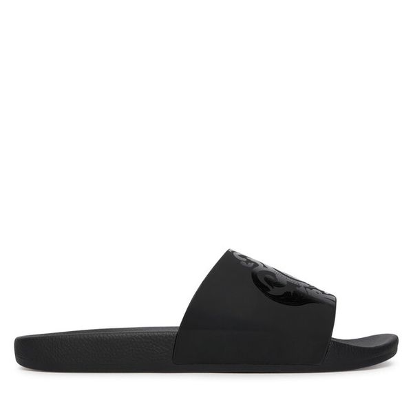 Klapki Just Cavalli. Czarne klapki męskie Just Cavalli, bez wzorów, bez zapięcia. Za 177.99 zł.