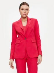 Morgan Marynarka 241-VEBY.F Czerwony Regular Fit. Czerwone marynarki i żakiety damskie Morgan, bez wzorów, z syntetyku, bez kołnierzyka, bez ramiączek. Za 399.99 zł.