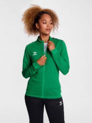 Damska bluza dresowa z poliestru zapinana na zamek Hummel Authentic. Zielone bluzy damskie Hummel, xs, bez wzorów, z dresówki, bez ramiączek, bez kaptura. Za 212.45 zł.