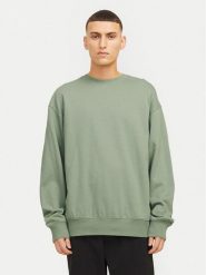 Jack & Jones Bluza Charge 12257853 Zielony Loose Fit. Zielone bluzy męskie Jack & Jones, m, bez wzorów, z bawełny, bez ramiączek, bez kaptura. Za 89.99 zł.