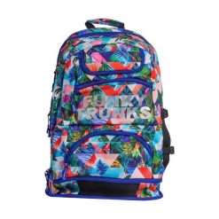 Plecak sportowy FUNKY TRUNKS Elite Squad Palm Prism. Niebieskie plecaki męskie Funky Trunks, bez wzorów, z materiału, sportowe. Za 249.00 zł.
