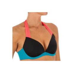 Góra kostiumu kąpielowego ELENA COLORBLOCK damska. Czarne koszulki sportowe damskie OLAIAN, bez wzorów, z elastanu, bez ramiączek. W wyprzedaży za 39.99 zł.