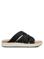 Keen Klapki 1027276 Czarny. Czarne klapki damskie Keen, bez wzorów, z materiału, bez obcasa, bez zapięcia. Za 359.99 zł.