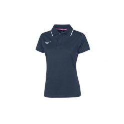 Damska koszulka polo Mizuno. Niebieskie bluzki damskie Mizuno, bez wzorów, bez kołnierzyka, bez ramiączek. Za 170.50 zł.