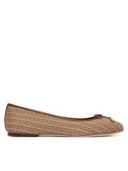 LAUREN RALPH LAUREN Baleriny 802P18430001 Beżowy. Brązowe balerinki damskie Lauren Ralph Lauren, bez wzorów, z materiału, bez obcasa, bez zapięcia. Za 729.99 zł.