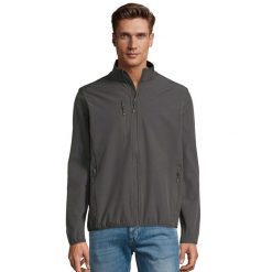 Męska Kurtka Radian Soft Shell. Brązowe kurtki męskie SOL'S, l, bez wzorów, z puchu, sportowe, bez kaptura. Za 182.99 zł.