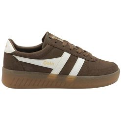 Sneakersy damscy Gola Grandslam Suede Trainer. Białe obuwie sportowe damskie Gola, bez wzorów, bez zapięcia. Za 464.50 zł.
