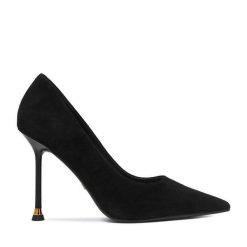 Szpilki GINO ROSSI. Czarne szpilki damskie Gino Rossi, bez wzorów, bez obcasa, na szpilce, bez zapięcia. Za 379.99 zł.