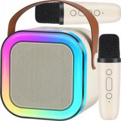 PRZENOŚNY ZESTAW KARAOKE GŁOŚNIK BLUETOOTH RGB DWA MIKROFONY USB MINI JACK. Głośniki przenośne LEXIBOOK. Za 49.11 zł.