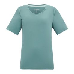 T-shirt Damski W Serek Fingal. Zielone t-shirty damskie Regatta, bez wzorów, sportowe, bez kołnierzyka, bez ramiączek. Za 76.99 zł.