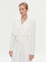 KARL LAGERFELD Komplet marynarka i kamizelka 240W1411 Biały Regular Fit. Białe marynarki i żakiety damskie KARL LAGERFELD, bez wzorów, z syntetyku, bez kołnierzyka, bez ramiączek. Za 2,599.00 zł.