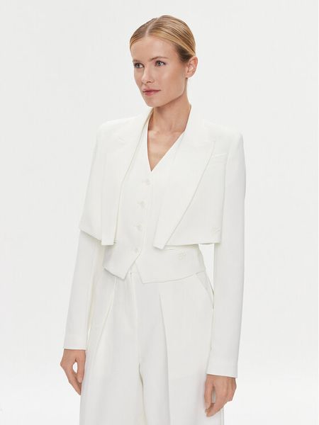 KARL LAGERFELD Komplet marynarka i kamizelka 240W1411 Biały Regular Fit. Białe marynarki i żakiety damskie KARL LAGERFELD, bez wzorów, z syntetyku, bez kołnierzyka, bez ramiączek. Za 2,599.00 zł.