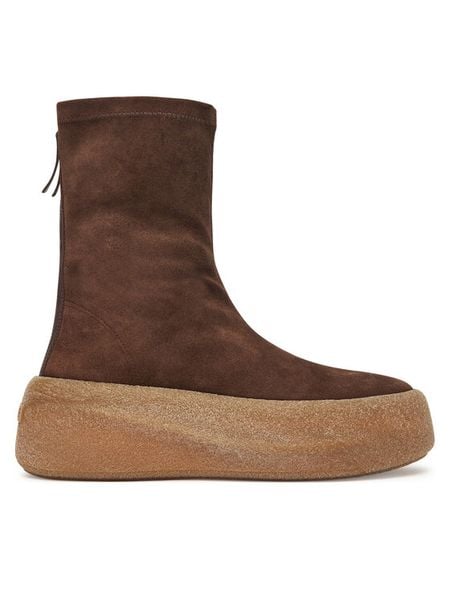 Vic Matié Botki 1F2308D HF04D020350 Brązowy. Brązowe botki damskie Vic Matié, bez wzorów, ze skóry, bez obcasa, na koturnie, bez zapięcia. Za 1,659.00 zł.