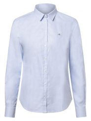 Gant Koszula Kobiety Bawełna niebieski, 36. Niebieskie koszule damskie GANT, bez wzorów, z bawełny, biznesowe, bez kołnierzyka, bez ramiączek. Za 599.95 zł.