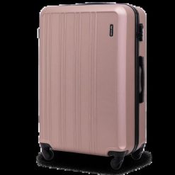 Walizka duża Wings 28" HARRIER Rose Gold. Czerwone walizki damskie Wings, bez wzorów, z materiału, duże. Za 179.90 zł.