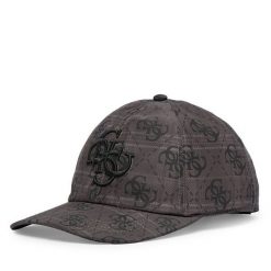 Czapka z daszkiem Guess. Czarne czapki damskie Guess, z aplikacjami. Za 154.99 zł.
