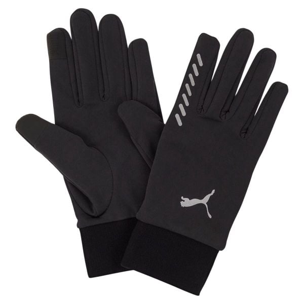 Rękawiczki Zimowe Do Biegania Z Logo. Czarne rękawiczki damskie Puma, na zimę, bez wzorów. Za 129.99 zł.