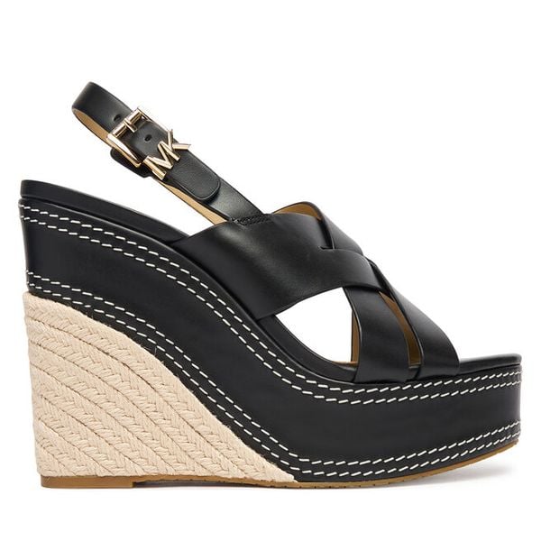 Sandały MICHAEL Michael Kors. Czarne kozaki damskie MICHAEL Michael Kors, bez wzorów, bez obcasa, na koturnie, bez zapięcia. Za 569.99 zł.