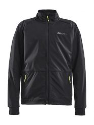 Craft Core Warm Jacket Jr kurtka junior wiatro‑ i wodoodporna – Black. Czarne kurtki męskie Craft, uniwersalny, bez wzorów, z dżerseju, bez kaptura. Za 260.50 zł.