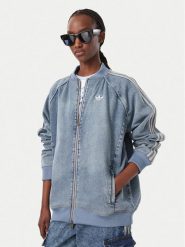 Adidas Kurtka jeansowa Sst KQ6473 Niebieski Oversize. Niebieskie kurtki damskie Adidas, m, bez wzorów, z bawełny, bez kaptura. Za 399.99 zł.