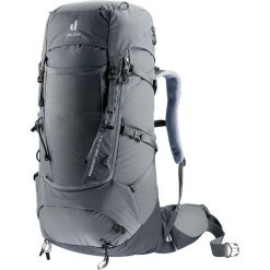 Plecak trekkingowy damski Deuter Aircontact Core 35 + 10 SL - graphite/black. Szare plecaki damskie Deuter, bez wzorów, sportowe. Za 975.99 zł.