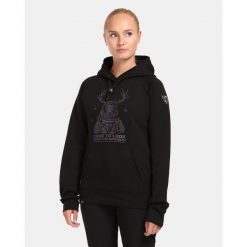 Damska bawełniana bluza z kapturem Kilpi LTD BELLATRIX-W. Czarne bluzy damskie Kilpi, l, bez wzorów, z bawełny, casualowe, bez ramiączek, z kapturem. Za 318.77 zł.