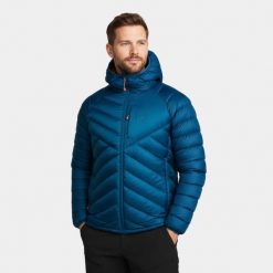 Kurtka męska puchowa Alpinus Oronaye. Brązowe kurtki męskie Alpinus, m, bez wzorów, z poliamidu, bez kaptura. Za 699.00 zł.