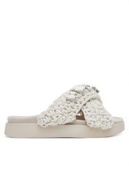 Inuikii Klapki Woven Stones 70104-106 1100 Biały. Białe klapki damskie Inuikii, bez wzorów, z materiału, bez obcasa, bez zapięcia. Za 739.99 zł.