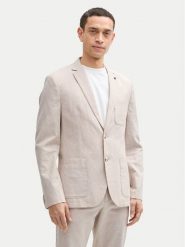 Tom Tailor Marynarka 1045065 Beżowy Regular Fit. Brązowe marynarki męskie Tom Tailor, m, bez wzorów, z bawełny, bez kołnierzyka, bez ramiączek. Za 329.99 zł.