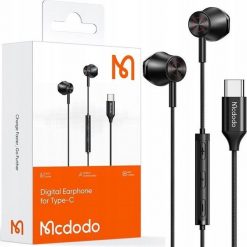 Słuchawki Mcdodo MCDODO SŁUCHAWKI PRZEWODOWE USB-C Z MIKROFONEM DOUSZNE Z DAC DO TELEFONU. Słuchawki dokanałowe Mcdodo. Za 31.96 zł.