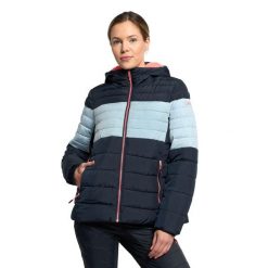 Kurtka puchowa damska CMP 32Z4176. Niebieskie kurtki sportowe damskie CMP, xs, bez wzorów, z puchu, bez ramiączek, bez kaptura, trekkingowe. Za 329.99 zł.