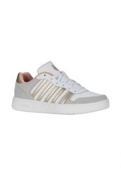 Buty sportowe K-Swiss COURT PALISADES (96931-091-M). Białe obuwie trekkingowe damskie K-SWISS, z materiału, bez zapięcia. Za 129.00 zł.
