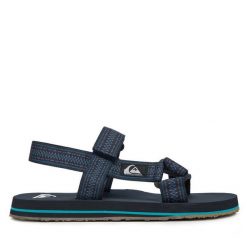 Sandały Quiksilver. Niebieskie sandały męskie Quiksilver, bez wzorów, bez zapięcia. Za 129.99 zł.