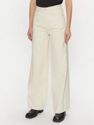 Calvin Klein Jeansy K20K208018 Écru Wide Leg. Jeansy damskie Calvin Klein, bez wzorów, z bawełny. Za 369.99 zł.