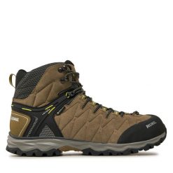 Trekkingi Meindl. Brązowe botki męskie MEINDL, bez wzorów, z gore-texu, sportowe, bez obcasa, bez zapięcia. Za 779.99 zł.