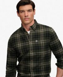 Superdry Koszula Lumberjack z długim rękawem, bawełna, luźny krój. Zielone koszule damskie Superdry, l, bez wzorów, z bawełny, bez kołnierzyka, bez ramiączek. Za 323.50 zł.