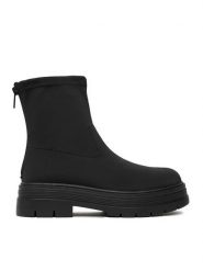 JENNY Botki CEO-WS6615-01 Czarny. Czarne botki damskie Jenny, bez wzorów, z materiału, bez obcasa, na płaskiej podeszwie, bez zapięcia. Za 159.99 zł.