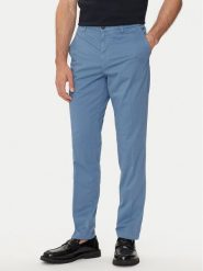 Boss Chinosy Kaiton 50505392 Niebieski Slim Fit. Niebieskie eleganckie spodnie męskie Boss, bez wzorów, z bawełny. Za 389.99 zł.