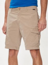 Napapijri Szorty materiałowe N-Deline NP0A4HOT Beżowy Regular Fit. Brązowe szorty męskie Napapijri, bez wzorów, z bawełny. Za 269.99 zł.