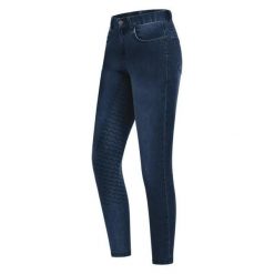 Damskie jeansy do jazdy konnej ELT Luna. Niebieskie jeansy damskie ELT, bez wzorów, z bawełny. Za 297.50 zł.