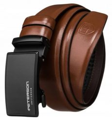 Pasek męski Peterson PTN A004 BROWN brązowy. Brązowe paski męskie Peterson, z jeansu. Za 79.99 zł.