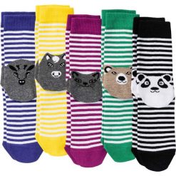 Sukienka shirtowa z rękawami 3/4 bonprix czarny bez. Fioletowe skarpetki damskie bonprix, bez wzorów, bez kołnierzyka, bez ramiączek. Za 109.99 zł.