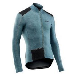 Dżersej z długim rękawem Northwave Fahrenheit. Niebieskie bluzy męskie Northwave, bez wzorów, z dżerseju, sportowe, bez ramiączek, bez kaptura. Za 425.50 zł.