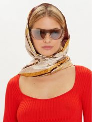 Guess Szal AW5228 POL03 Brązowy. Brązowe rękawiczki damskie Guess, z aplikacjami, z materiału. Za 299.99 zł.