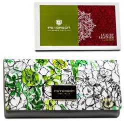 Portfel damski Peterson PTN PH27-LFL zielony. Zielone portfele damskie Peterson, ze skóry. Za 84.99 zł.